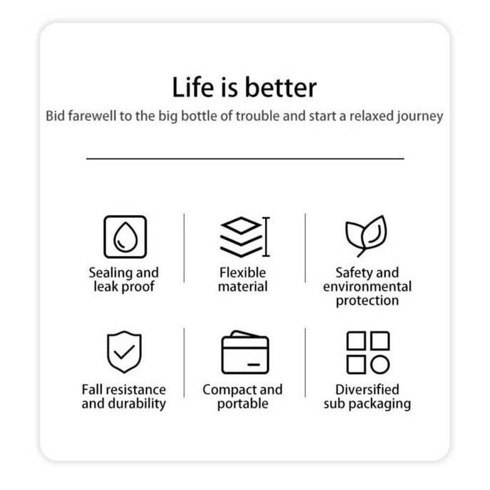 Kantong Tempat Sabun Cair Shampoo Travel traveling piknik Reusable Pouch - Z21