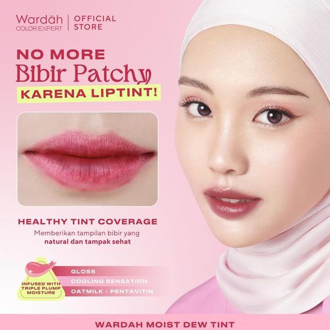 Lipen- [12.12] Wardah Moist Dew Tint 3 G - Bibir Lembab - Tahan 24 Jam - Liptint Lip Stain Lipgloss 