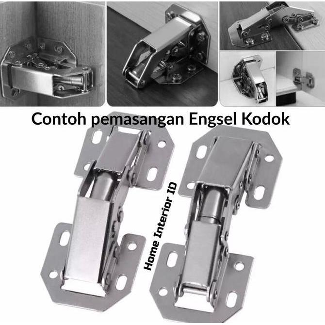 Homemid- Engsel Kodok / Engsel Sendok 90 Derajat Tanpa Bobok / Engsel Pintu