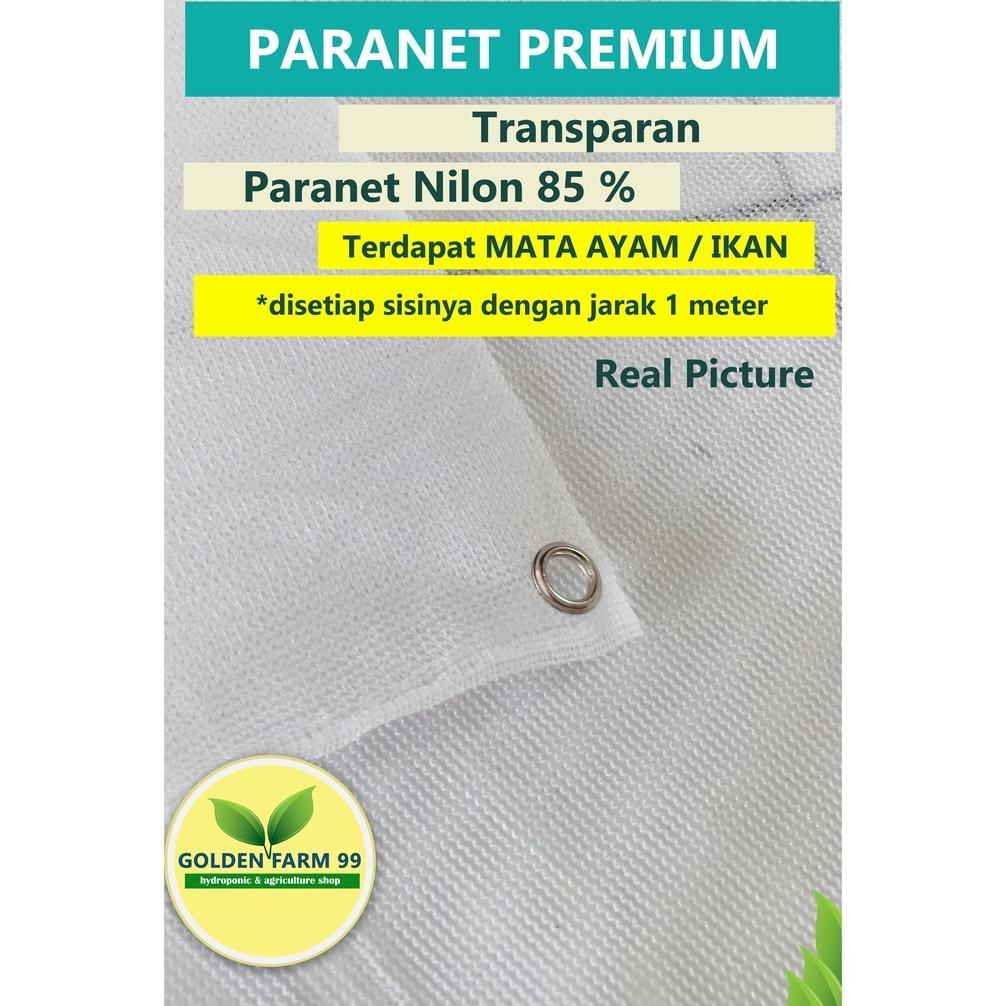 Paranet Nylon Kualitas Premium 85 Persen - warna PUTIH Sudah Ada Mata Ayamnya
