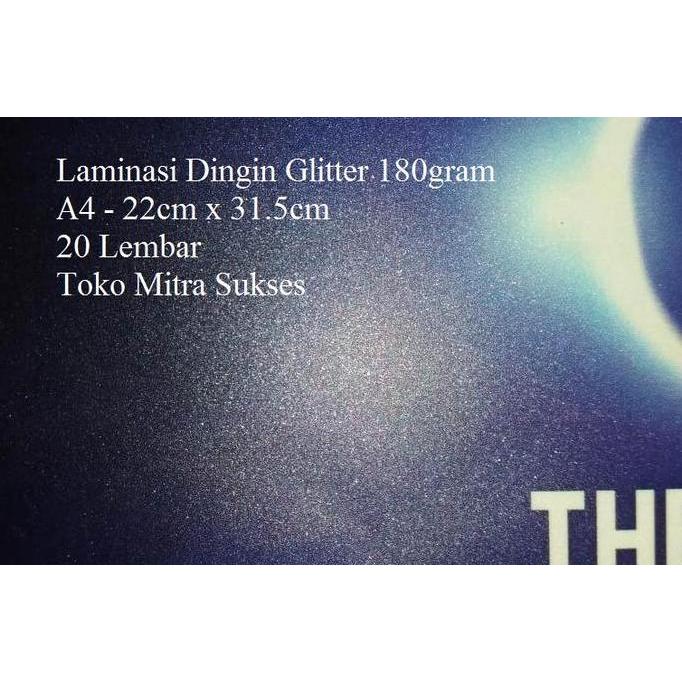 Lansungkirim- Laminasi Dingin Glitter A4