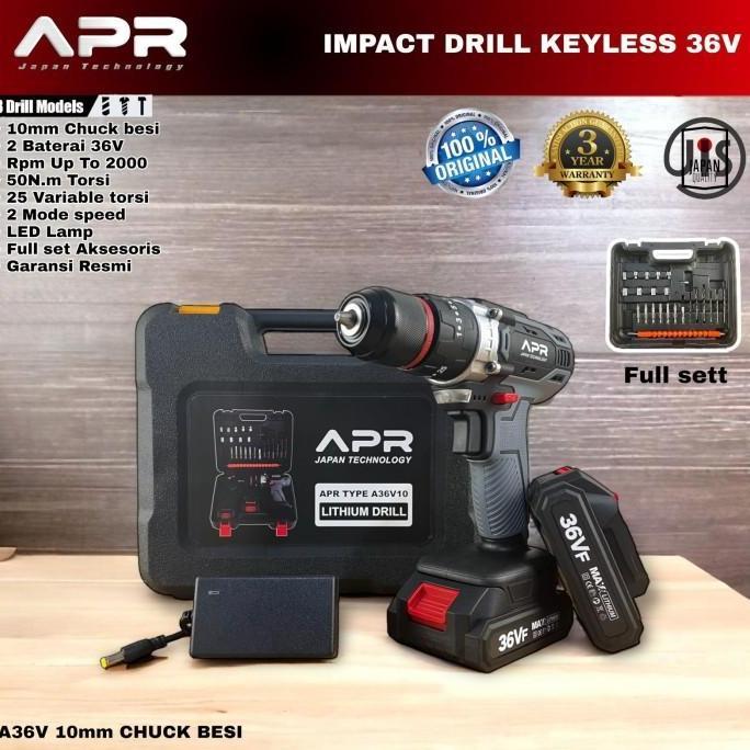 JAPAN impact drill baterai cordless mesin bor beton BESI 42V UCHIHA