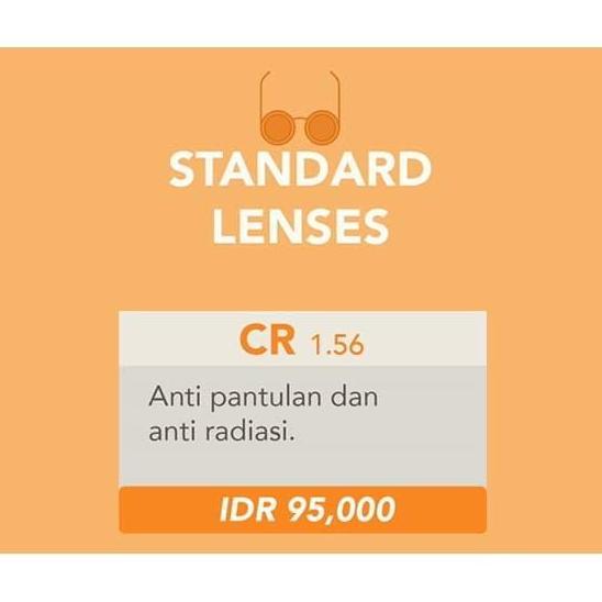 Lensa Kacamata Minus Plus Silinder - Anti Radiasi - CR 39