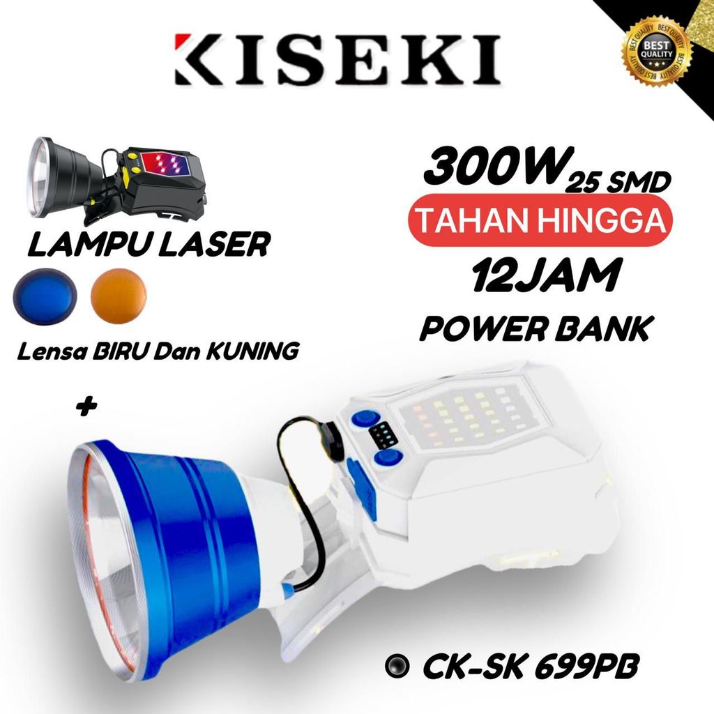 Kiseki Senter Kepala CK-SK699PB/GS9110/GS9097/GLE-350/SK78G/SK58G Senter Kepala Kiseki Body Alumuniu