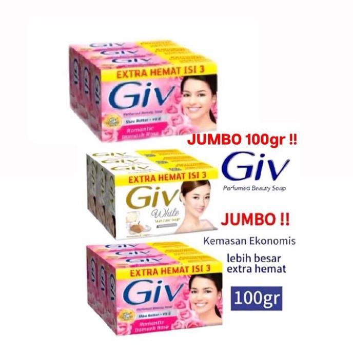 Bersih- 9 Pcs Sabun Giv Jumbo 100Gram (Giv Batang Besar 100Gram)