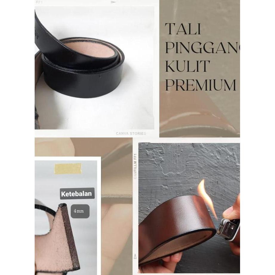 Tali Pinggang Kulit Asli Premium JATACC | Tali Sabuk Kulit Asli Lentur