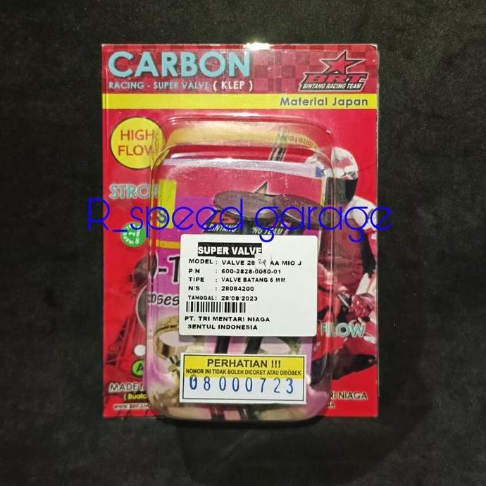 KLEP 2824 BATANG 5 MM CARBON HEAD BRT MIO J GT SOUL GT FINO XRIDE 115