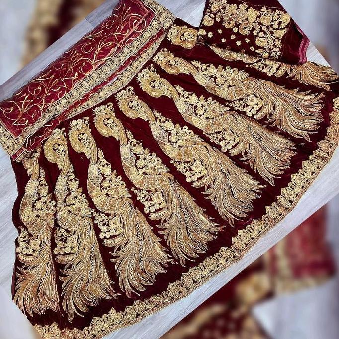 lehengga wedding merak ori india