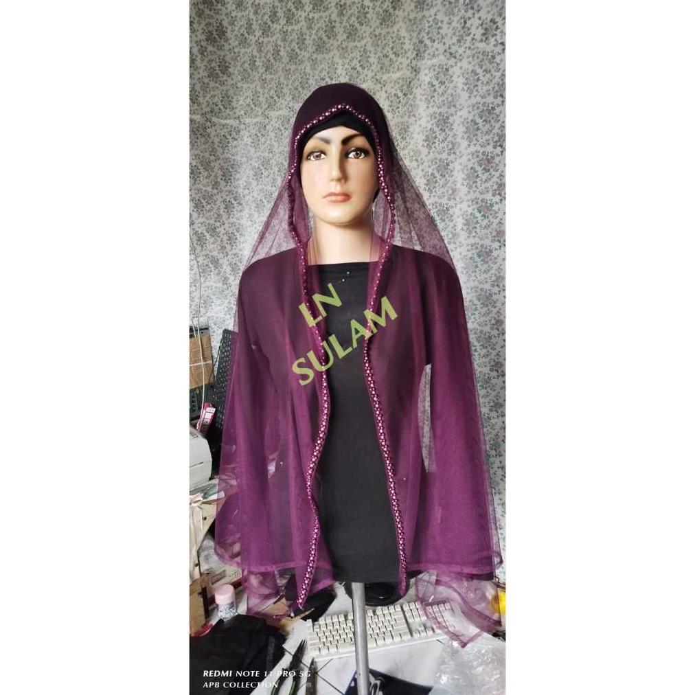 Cuci Gudang  Slayer Pengantin Veil Payet Mutiara Untuk Pernikahan Sunting Pelaminan Wedding Aksesori