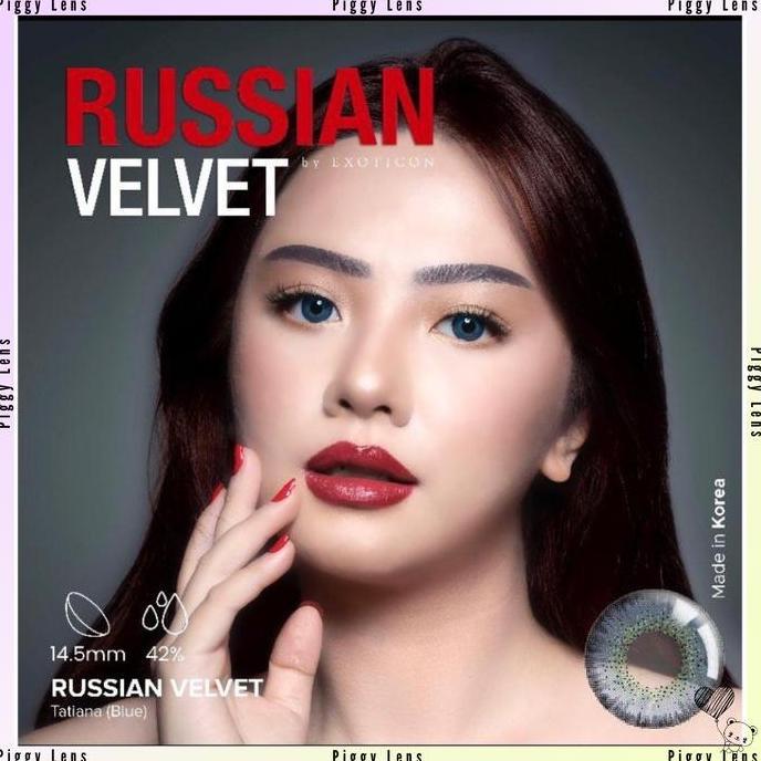 Eyasped- Softlens X2 Russian Velvet By Exoticon Normal & Minus 0.50 S/D 6.00 ( Free Lenscase )  Cont