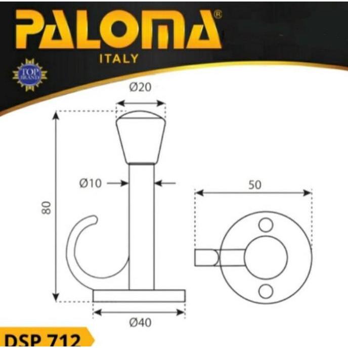 Lansungkirim- Door Stoper Penahan Pintu Dinding Karet Paloma Dsp 712