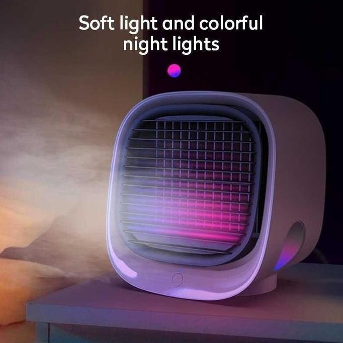 Lansungkirim- Ac Mini Portable Humidifier Untuk Kamar Dingin Pendingin Ruangan Led