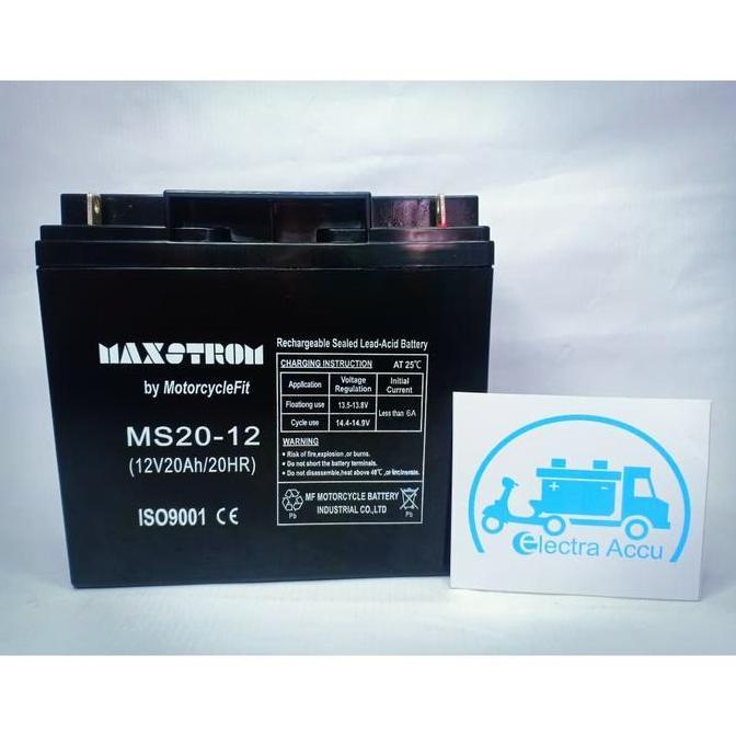 Lansungkirim- Aki Ups 12V 20Ah 12V20Ah 12 V 20 Ah Vrla Maxotrom Mf Kering Battery