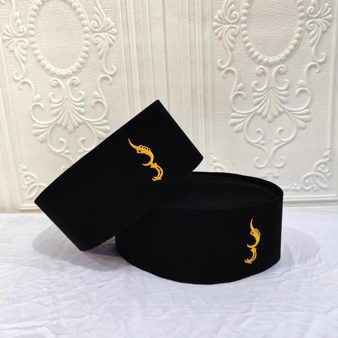 DB101 - PECI SONGKOK KOPIAH HITAM PRIA LOGO KUJANG PECI PRIA MODEL TERBARU