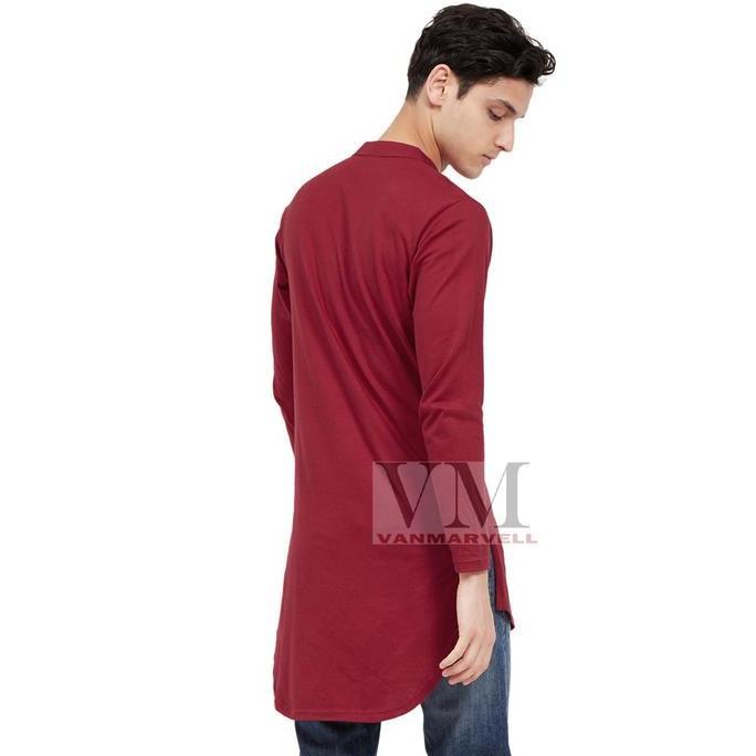 DF374 - VM Gamis Merah Maroon Gamis Jumbo Gamis Pria Baju Koko Polos