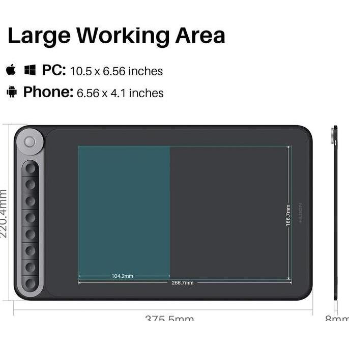 Terlaris Huion Q620M Wireless Graphic Drawing Tablet Alt. Hs610 Q11K Hs611 Hs64