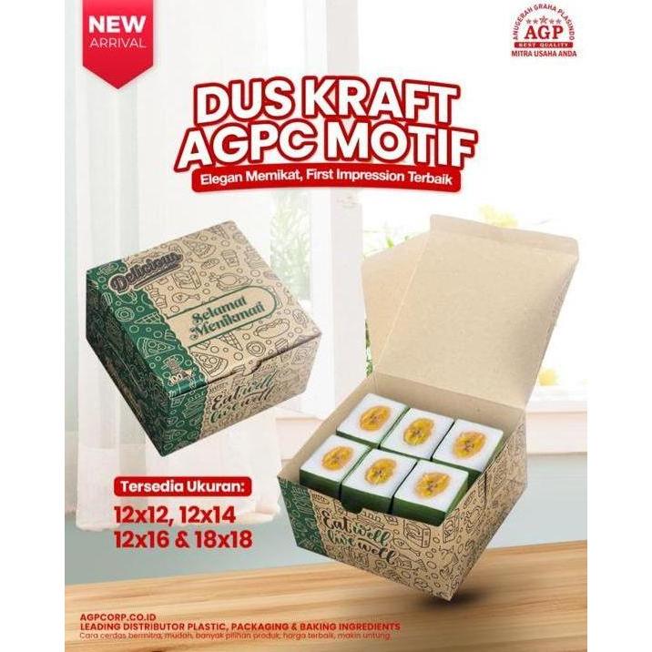 Yxwrg- Box Kardus Snack Kue Isi 100 Pcs 12X12 12X14 12X16 Dus Kue Roti