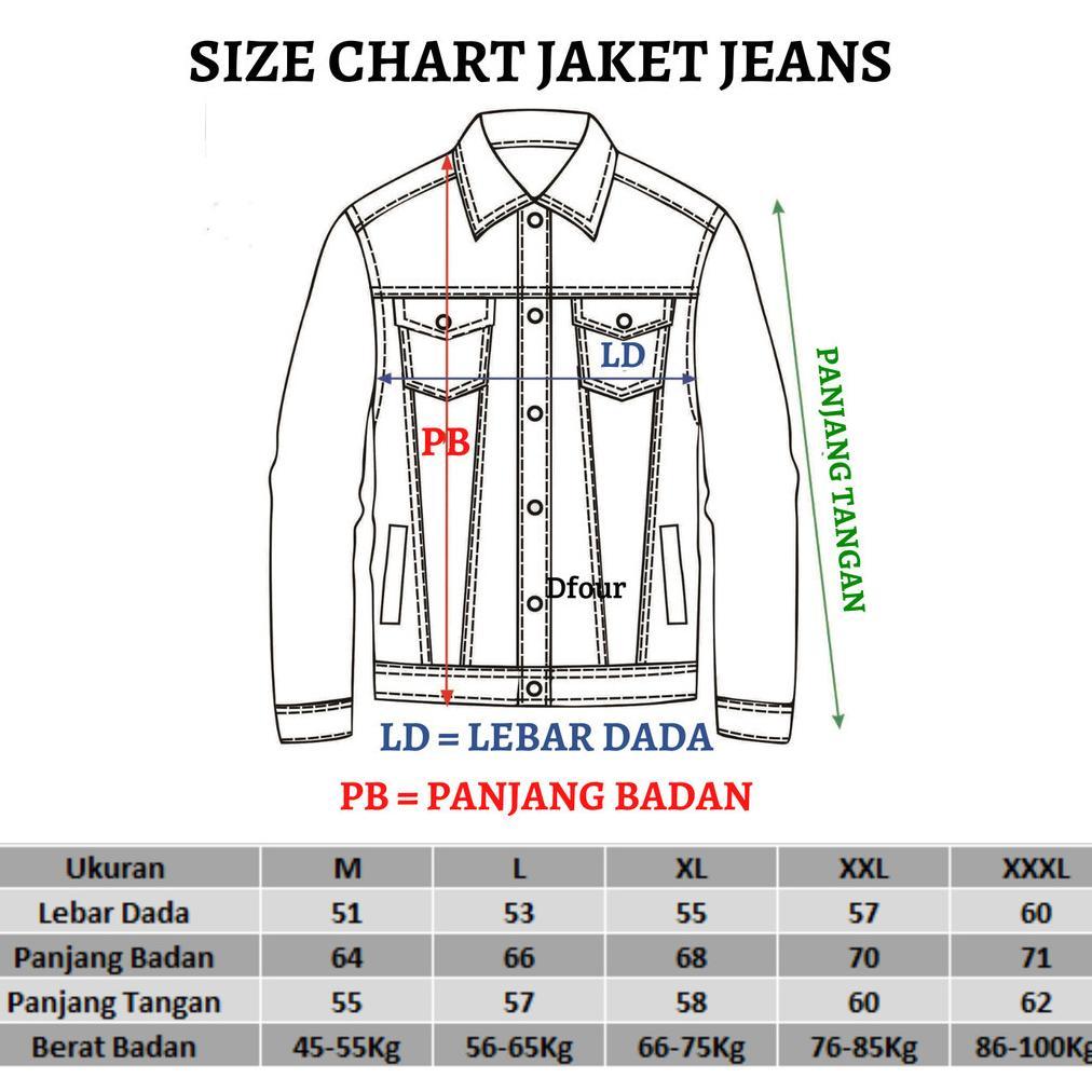 Hemat Grs.Co Jaket Jeans Pria Denim Kerah Seleting Premium Jumbo