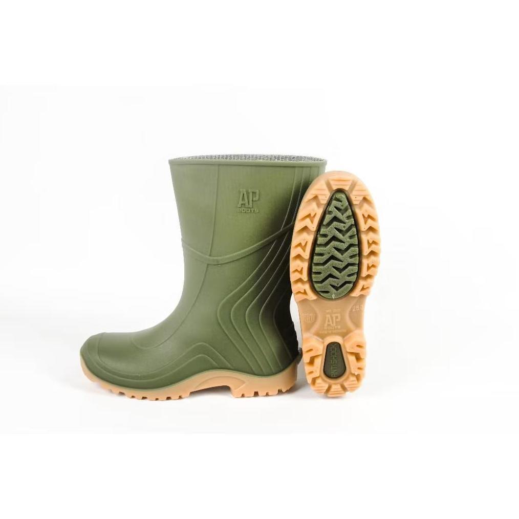 HEMAT promo SEPATU AP BOOT PRIA WANITA KARET PENDEK SEPATU BOOTS BERKEBUN ANTI SELIP BAHAN PVC