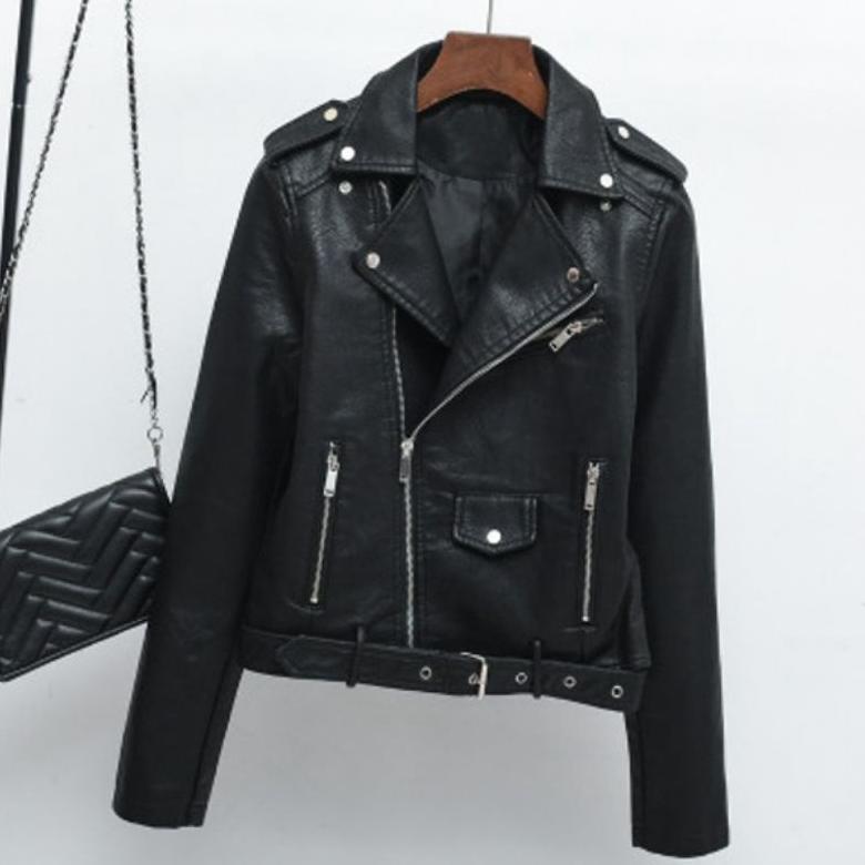 Official Jaket Kulit Wanita Ramones Changcuters Korea Blazer