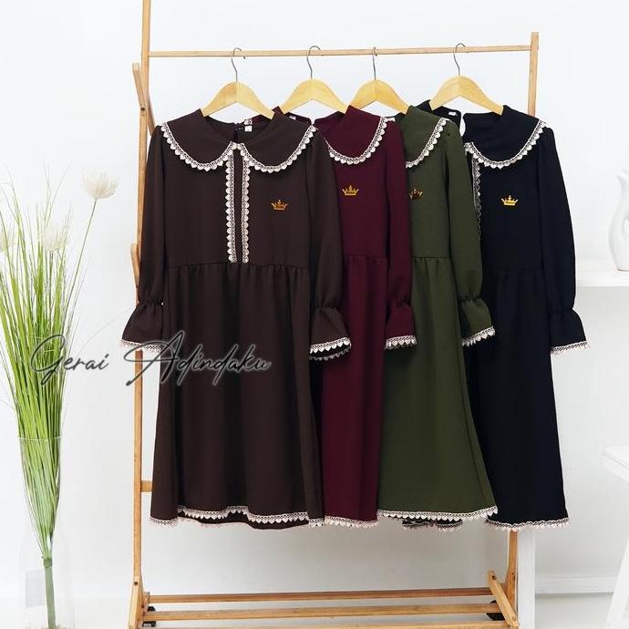 DF402 - Gamis Abaya Anak Perempuan Baju Gamis Abaya Anak Perempuan 3-10 Tahun Variasi Rumbai Bahan J