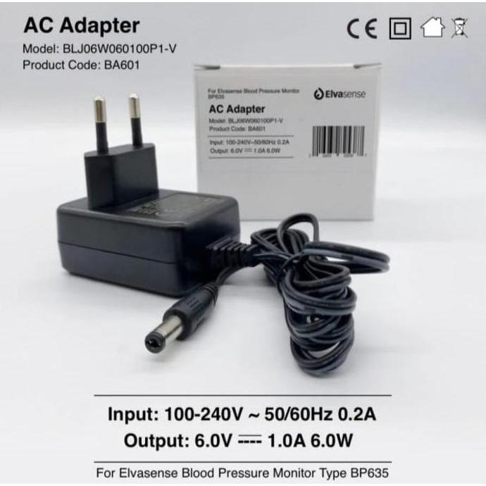Elvasense Adaptor BA601 A - Adaptor Tensimeter Elvasene BP635 Adapter