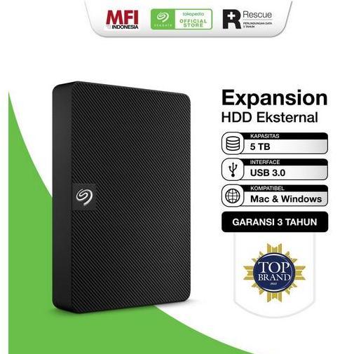 Saveyou- Seagate Expansion Hardisk Eksternal 5Tb - Hitam