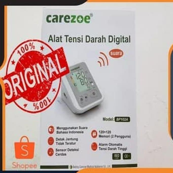 Alat Tensi Darah Digital /Tensimeter Darah Carezoe Fitur Suara New