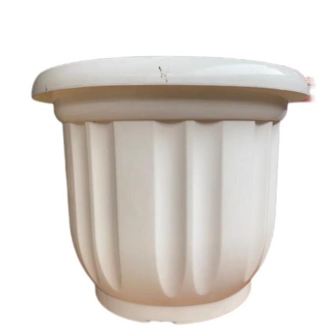 Pot Tanaman 60CM Besar Pot Bunga 60cm Hitam Tebal JUMBO Kuat Tanaman Buah Plastik PUTIH Anti Banting