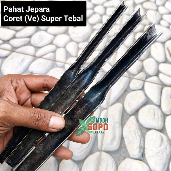 Alat Kerajinan, Pahat Ukir Kayu Jepara, Tatah Coret (Ve) Super Tebal, Pahat Bonsai