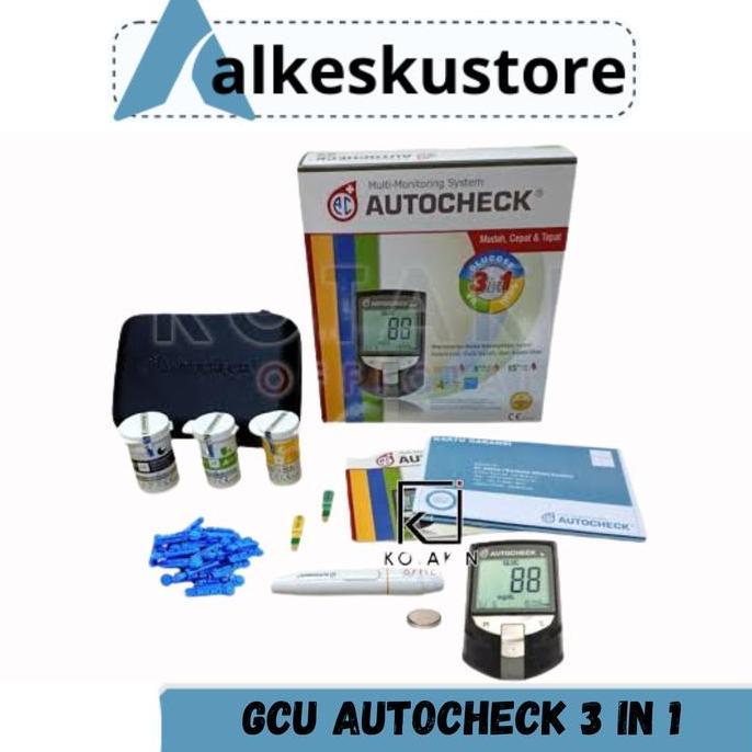 Alat Auto check GCU 3 in 1 ( Gula darah, Cholesterol,Asam urat )