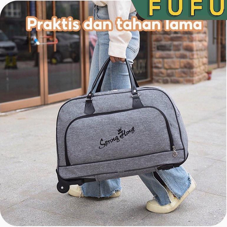 DISKON FUFU TAS TRAVEL TROLLEY/TAS PENYIMPANAN KAPASITAS BESAR/TAS PERJALANAN/TAS TRAVELLING/KOPER/T