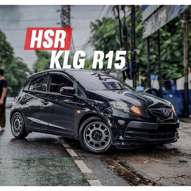 velg mobil hsr kaleng ring 15 pcd 4x100 glossy grey for honda brio