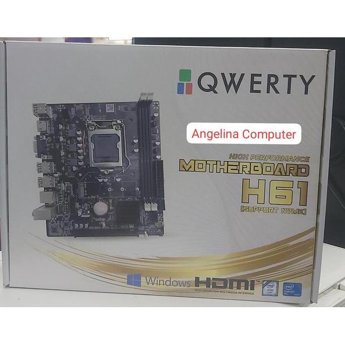 TERBARU - MOTHERBOARD QWERTY H-61 ; LGA-1155