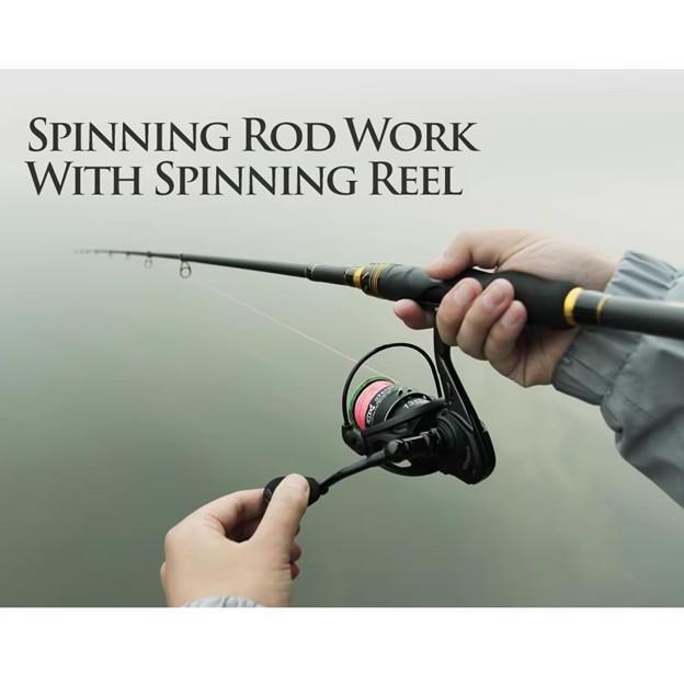 LINNHUE Joran Pancing Teleskopik Casting Spinning Carbon Solid 1.8m 2.1m Flexible Ring Medium Hard u