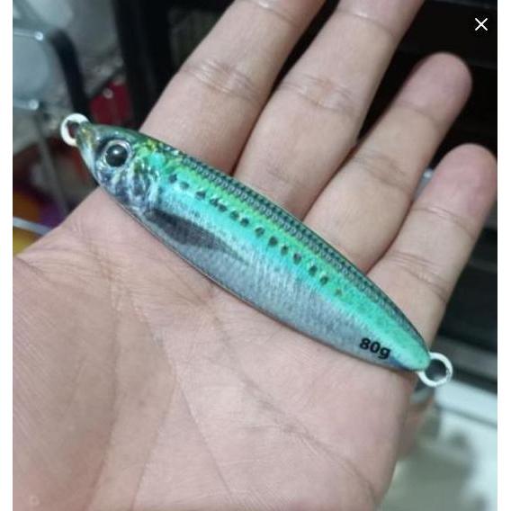 metal jig colt sniper 3D  motif ikan asli  full( GID ) Glow in the dark 100 gram 30 gram 40 gram (TE