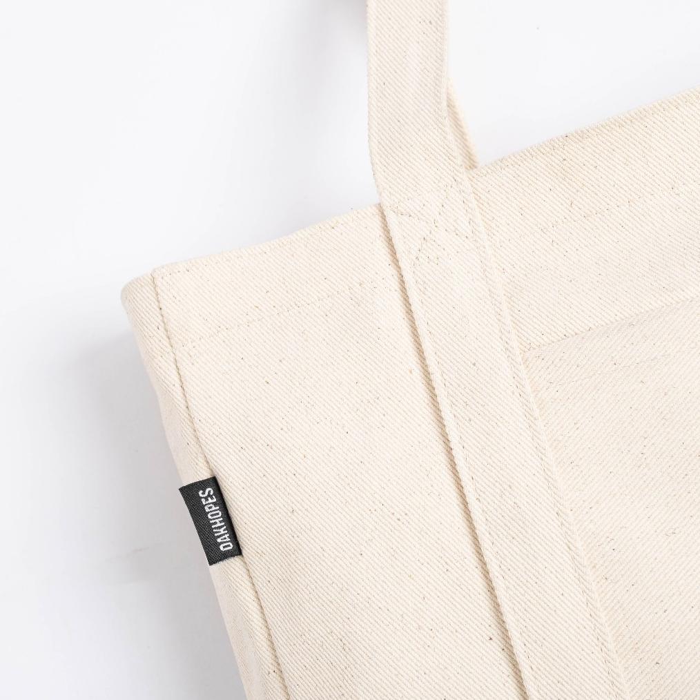 TERBARU OAKHOPES - TOTE BAG KANVAS CREAM - TAS LAPTOP -  TOTEBAG PRIA WANITA - DEXA BAG