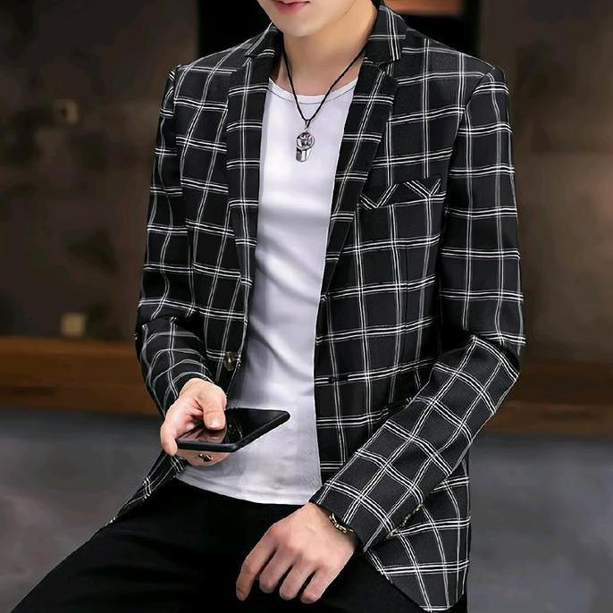 [NEW ARRIVAL] / Jas blazer tartan kotak kotak | Jas tartan pria | Jas blazer slimffiting Casual Cowo