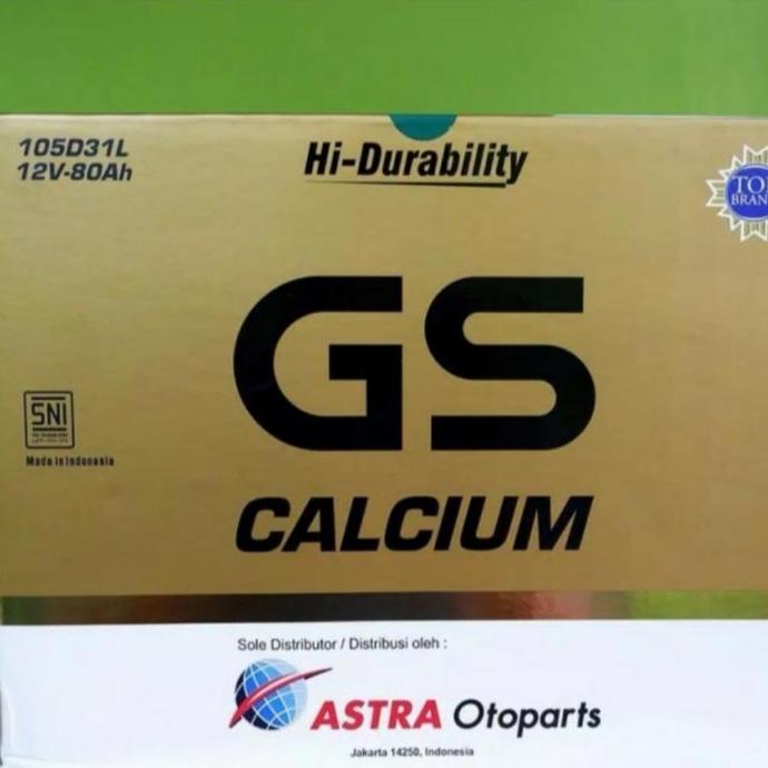 NEW AKI BATERAI GS ASTRA CALSIUM 80AH 105D31L MOBIL PAJERO DAKAR FORTUNER