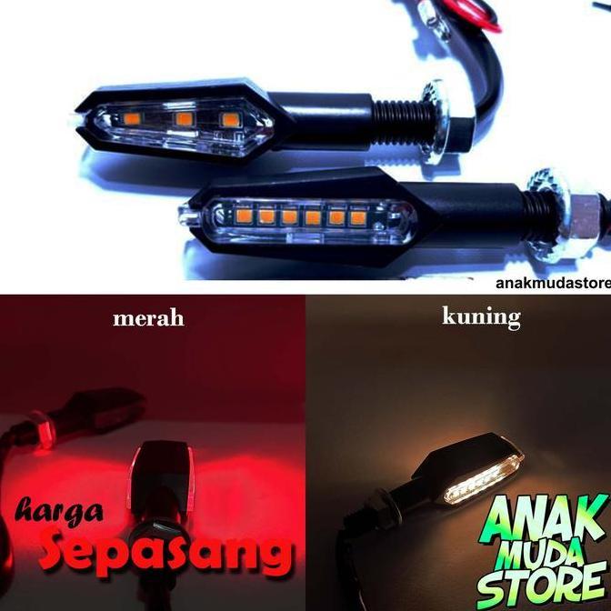 Promo Lampu Sein Sen LED 2 Sisi new Mini Vixion old megapro Cb150 NVL KLX Diskon