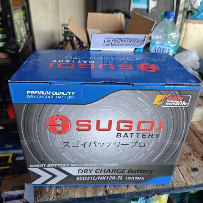 AKI BATERAI BASAH SUGOI 95D31L/NX120-7L 95AH PAJERO INNOVA FORTUNER