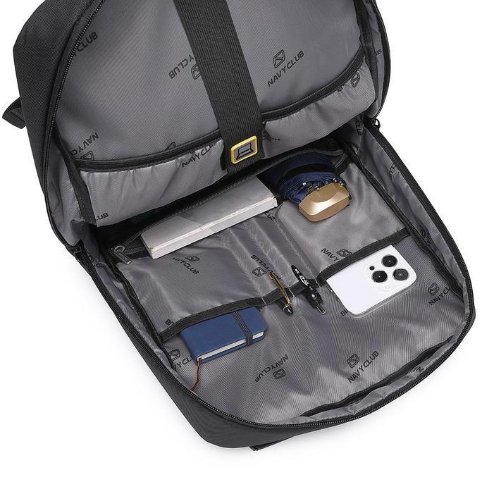 Navy Club Tas Ransel Laptop Polos FJHA - Tas Ransel Pria Wanita Tas kantor- Backpack Daypack Up to 1