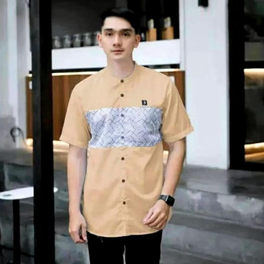 BESTPROMO BAJU KOKO KAUTSAR LENGAN PENDEK BAJU KOKO KAUSAR LENGAN PENDEK KOKO DEWASA LENGAN PENDEK B