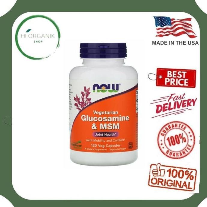 Now Foods Vegetarian Glucosamine & MSM 120 Veg vit MSM joint Vegan