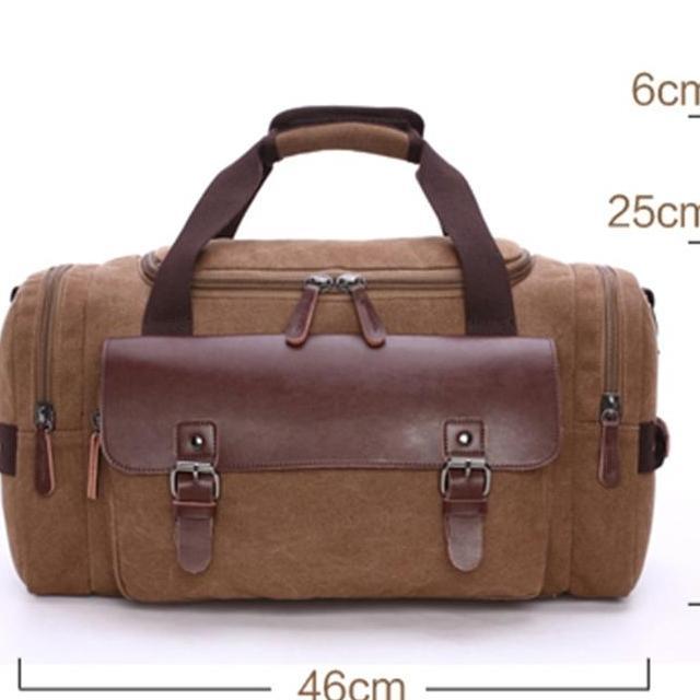 Tas Travel Bag Canvas Tas Pakaian Tas Selempang Pria Pundak Bahu 8831