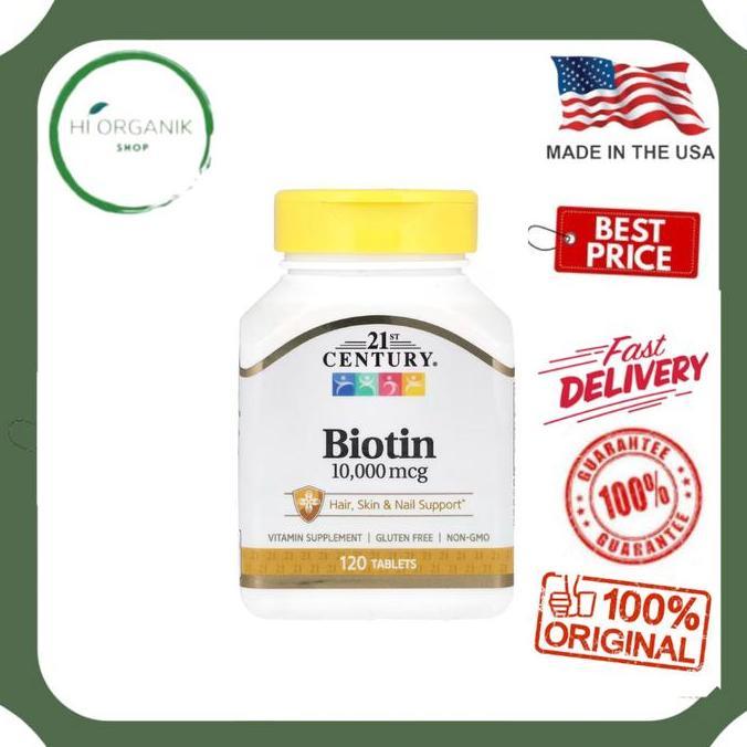 21st Century Biotin 10,000 mcg 120 Tablets