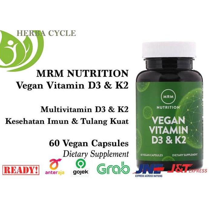 MRM Vegan Vitamin D3 K2 (60 VegCaps) Vit D3 K2 Vegan ORI USA