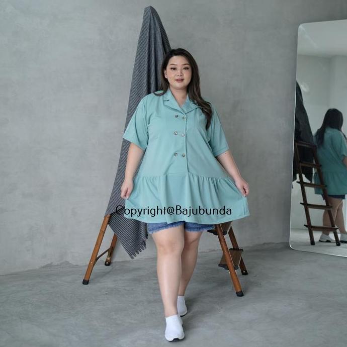 JUMBO DRESS TUNIK WANITA KNIT CREPE NANCY BUSUI LD 130-140