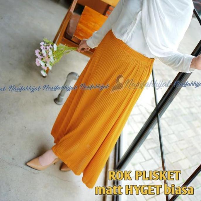 Rok Plisket bahan HYGET BIASA GAK TEBAL / Rok wanita / Rok panjang || Nasifahhijab