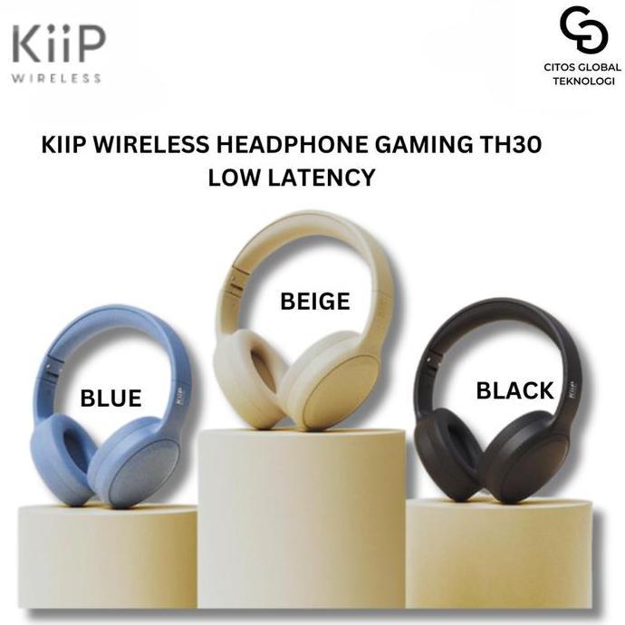 KIIP WIRELESS HEADPHONE BLUETOOTH HEADSET GAMING MIC ON TH30 (TERBAIK) (TERBARU) (TERMURAH)